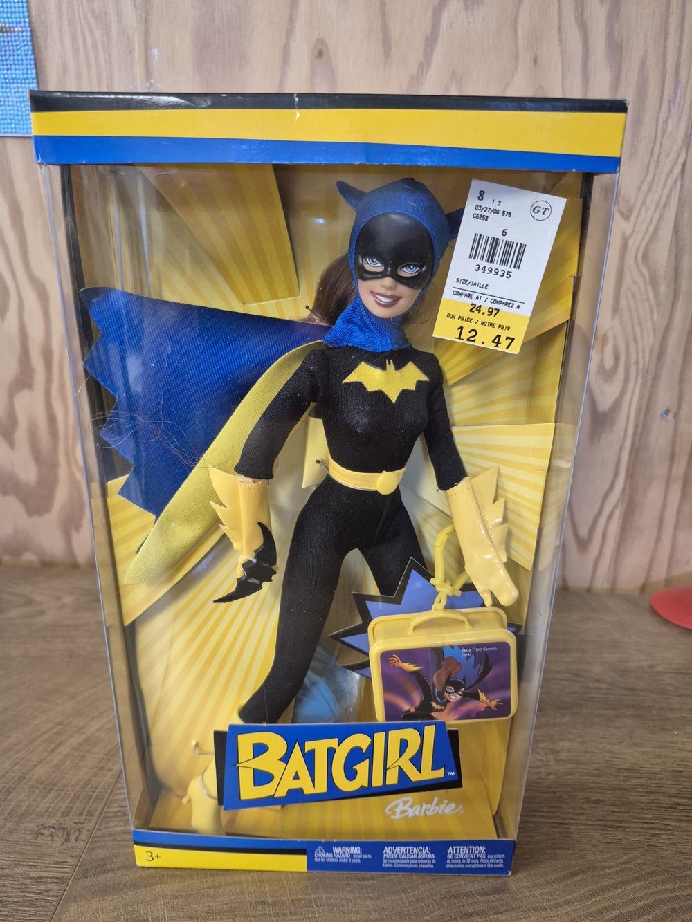 NRFB 2004 Batgirl Barbie Doll in Black & Yellow Costume